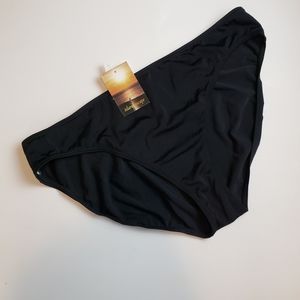 Island escape black swim bikini bottom